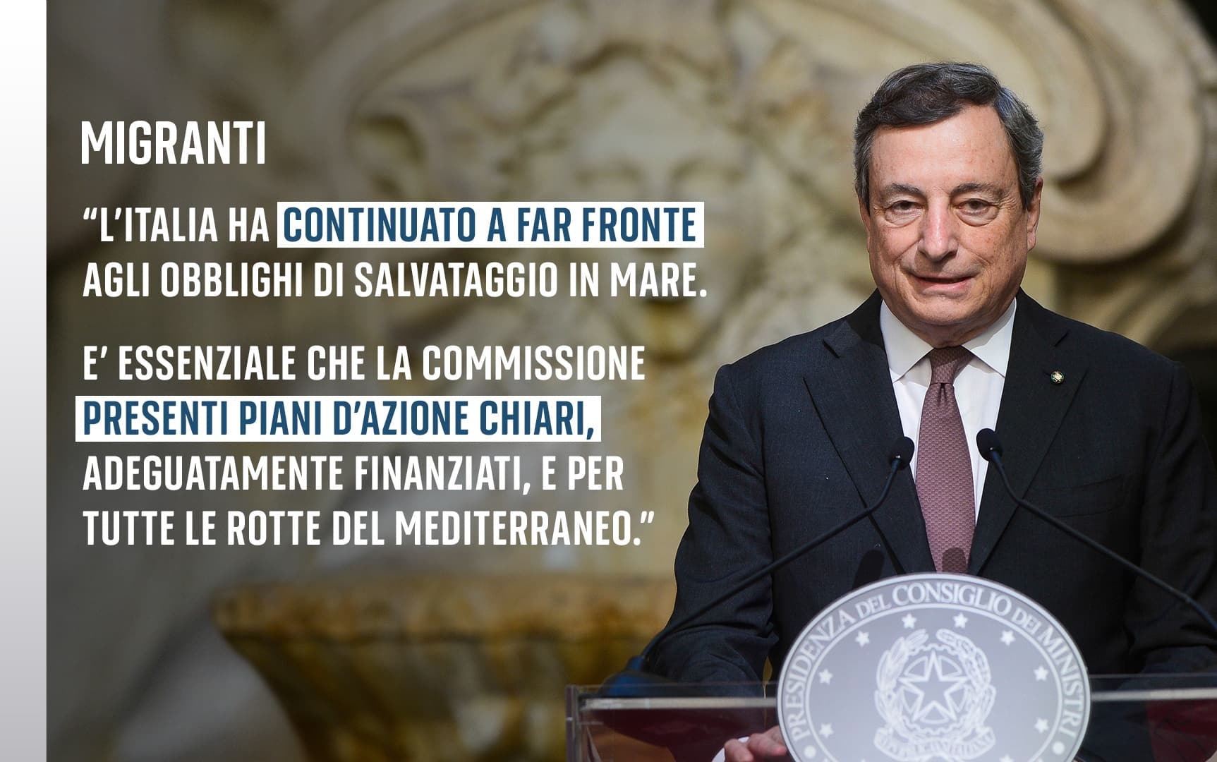 Draghi, migranti