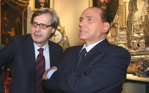 sgarbi con silvio berlusconi