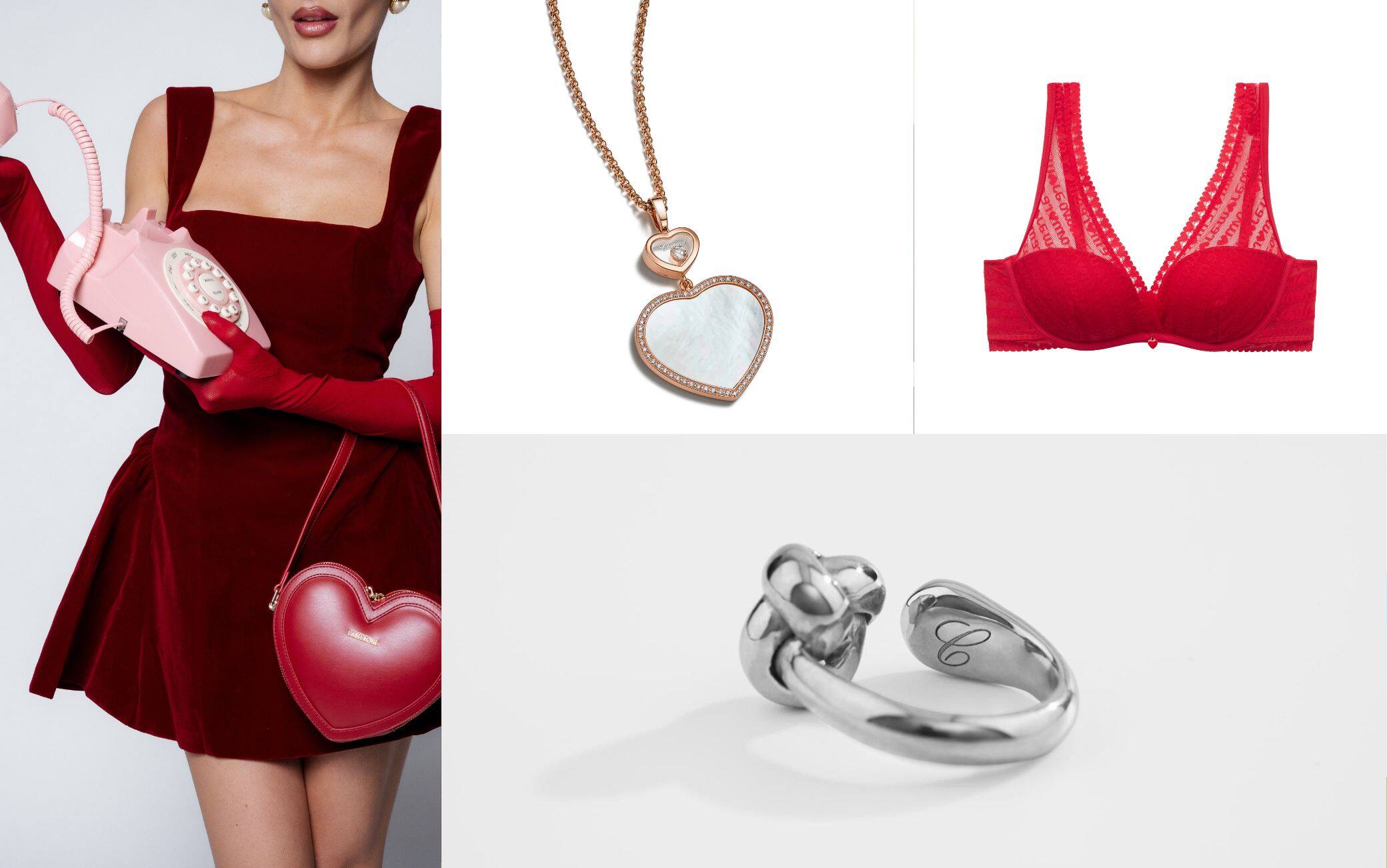 Orecchini A Busta Con Cuore Acrilico Rosa - Divertenti Gioielli Regalo San Valentino Per Donna
