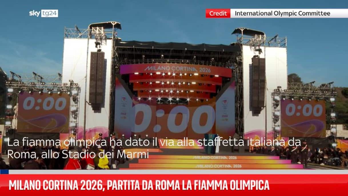 Milano Cortina 2026, partita da Roma la fiamma olimpica