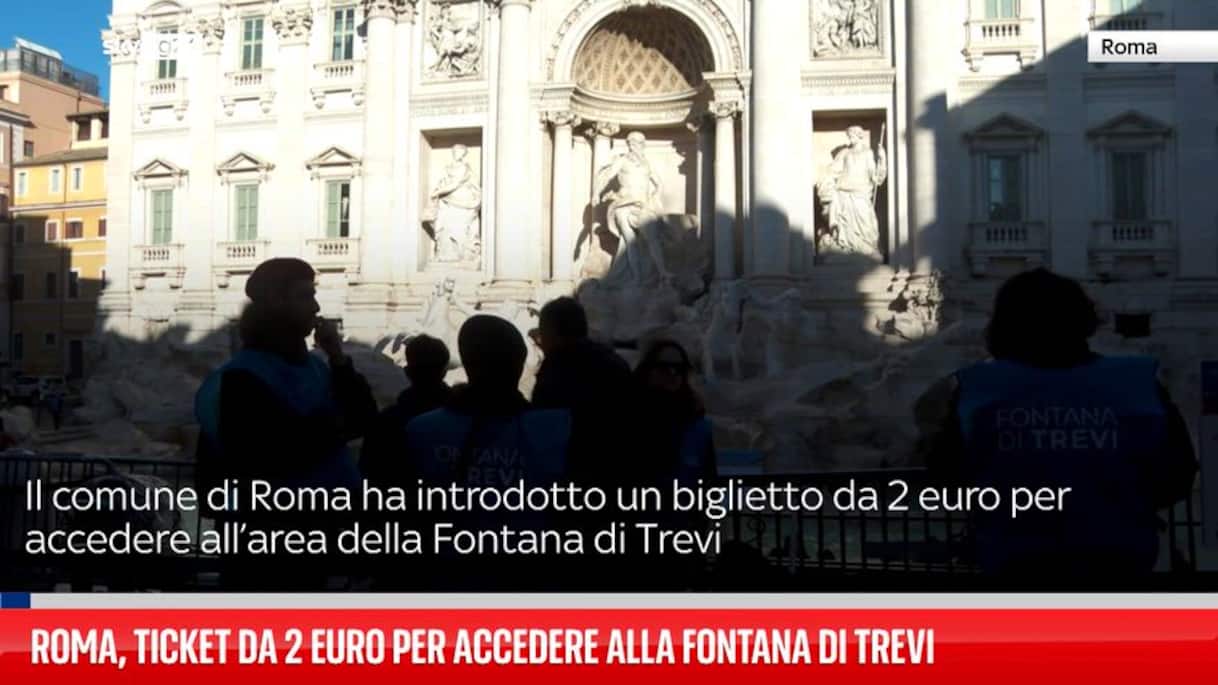Roma, ticket da 2 euro per accedere alla Fontana di Trevi | Video Sky TG24