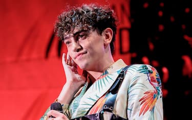 MILAN, ITALY - JUNE 29: Michele Bravi performs during the Milano Pride 2024 closing event at Arco Della Pace on June 29, 2024 in Milan, Italy. Milano Pride is a parade and festival held at the end of June each year in Milan, to celebrate LGBTQ+ people and their allies. (Photo by Sergione Infuso/Corbis via Getty Images)