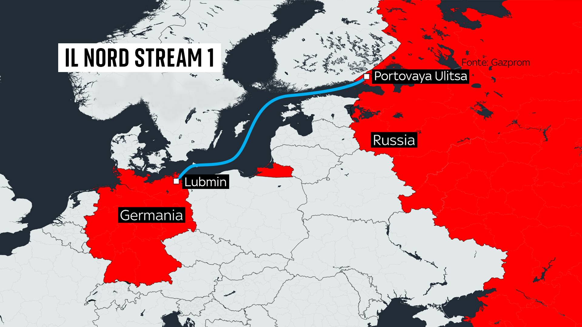 cartina Nord stream