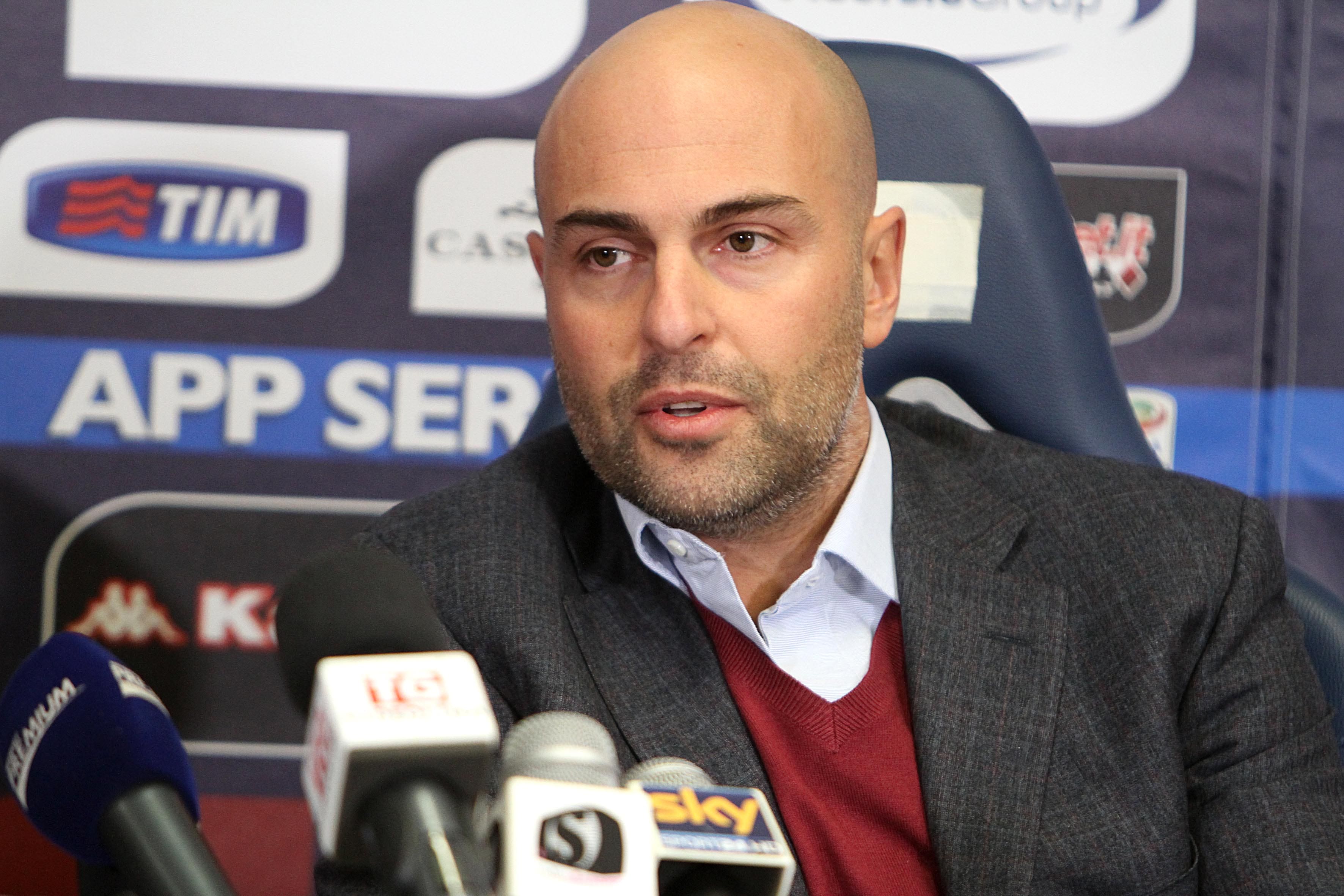 Foto LaPresse - Enrico Locci29 12 2014 Cagliari (CA)sport calcioIl Cagliari Calcio presenta il neo allenatore  Gianfranco Zola Nella foto: il Presidente Tommaso GiuliniPhoto LaPresse - Enrico LocciDecember 29, 2014 (CA)sports soccerCagliari Calcio presents the new coach Gianfranco Zolain the pic: President and CEO, Tommaso Giulini