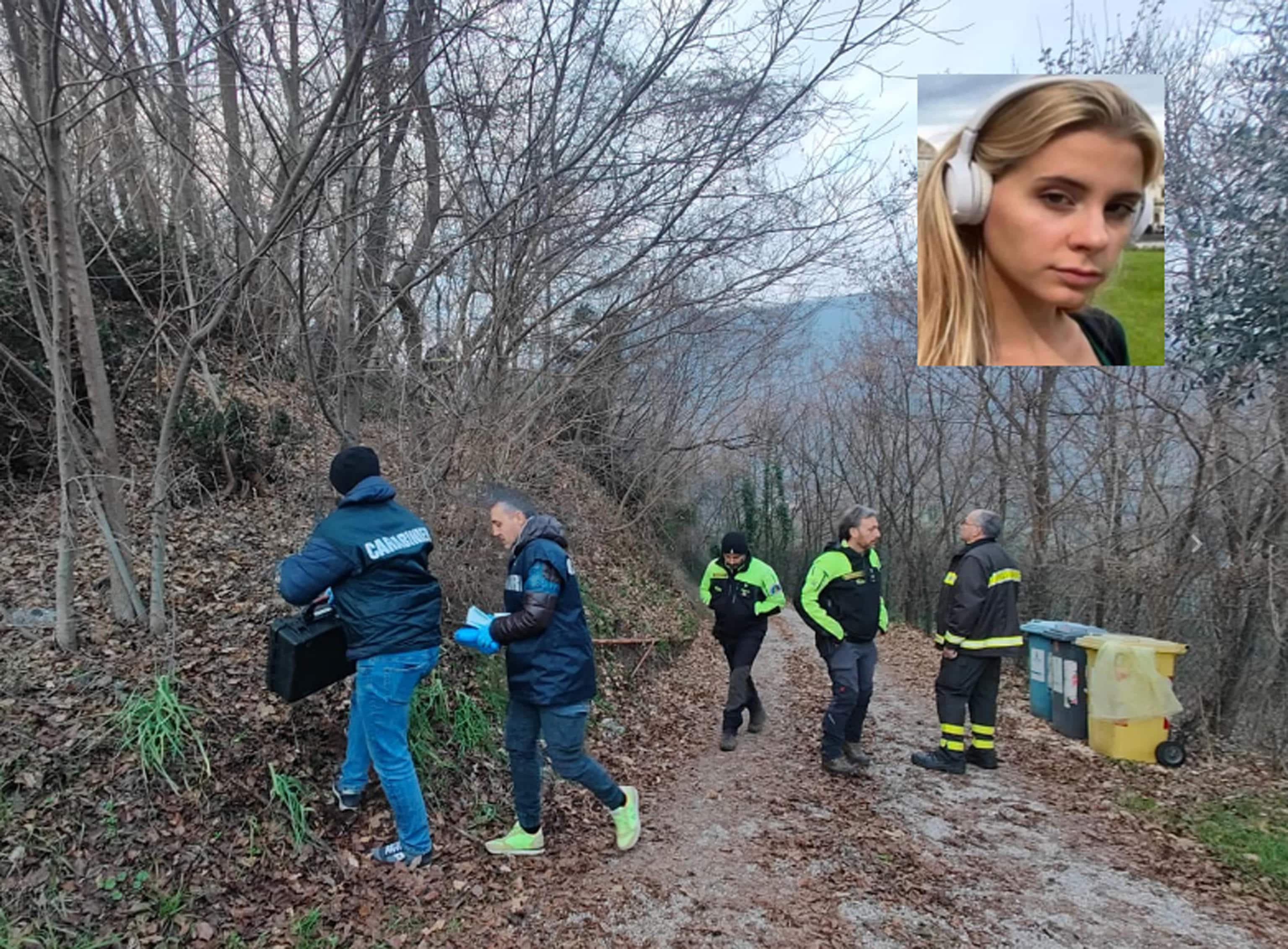 In una combo Annabella Martinelli e il luogo del ritrovamento del suo corpo. ANSA