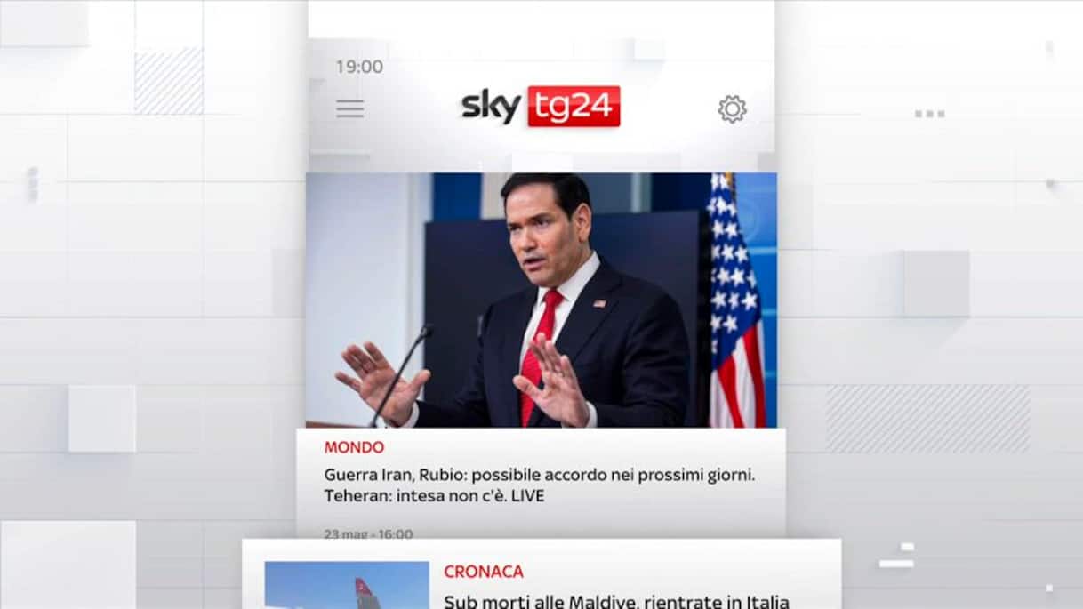 I titoli di Sky TG24 del 23 maggio: edizione delle 19