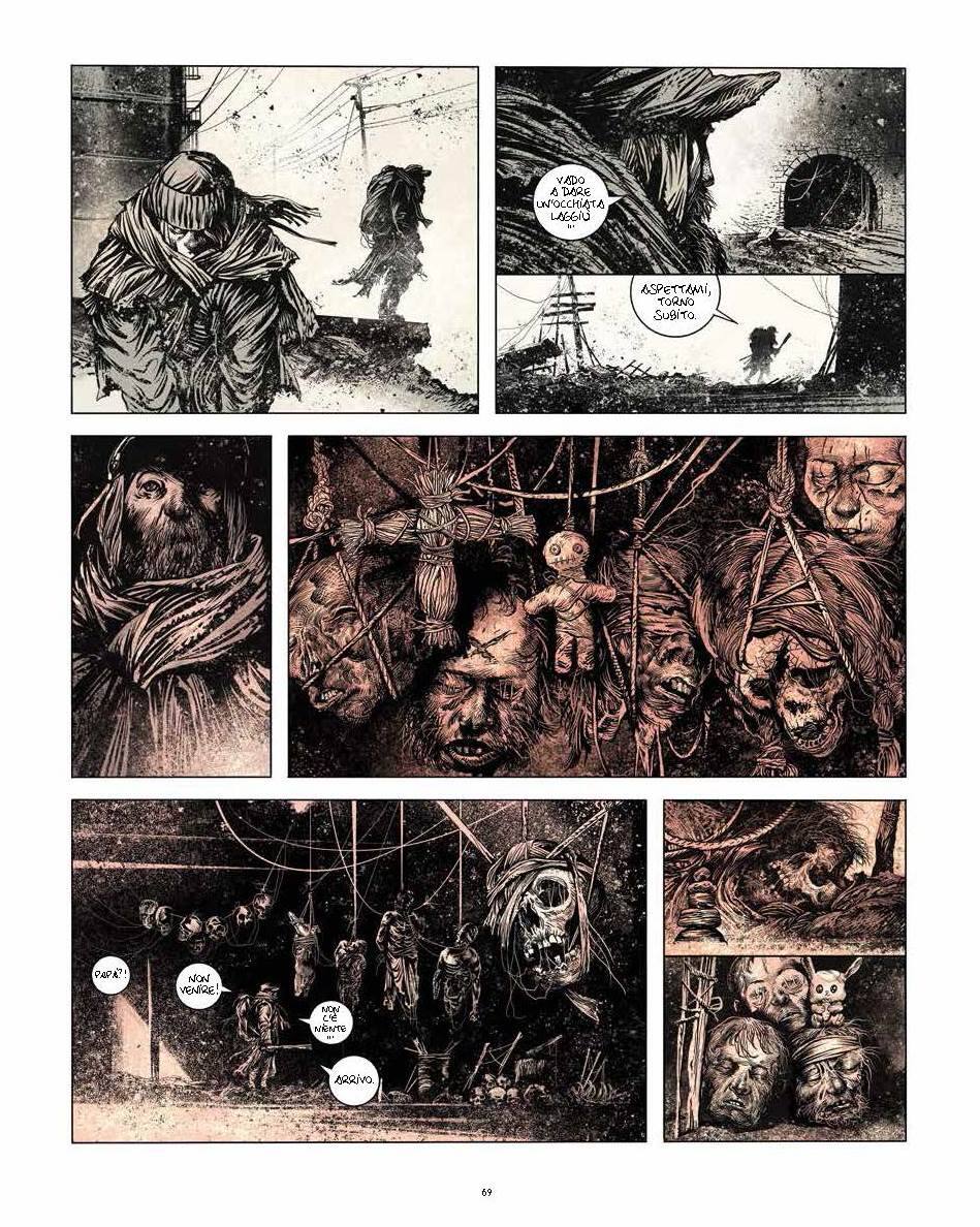 Una tavola tratta da La Strada di Manu Larcenet (Coconino Press)