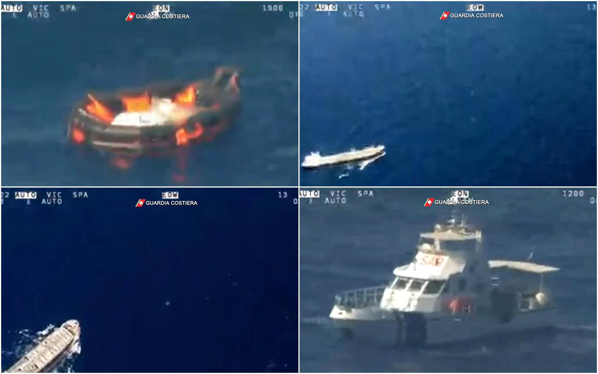 operazioni di ricerca dopo l'affondamento del rimorchiatore