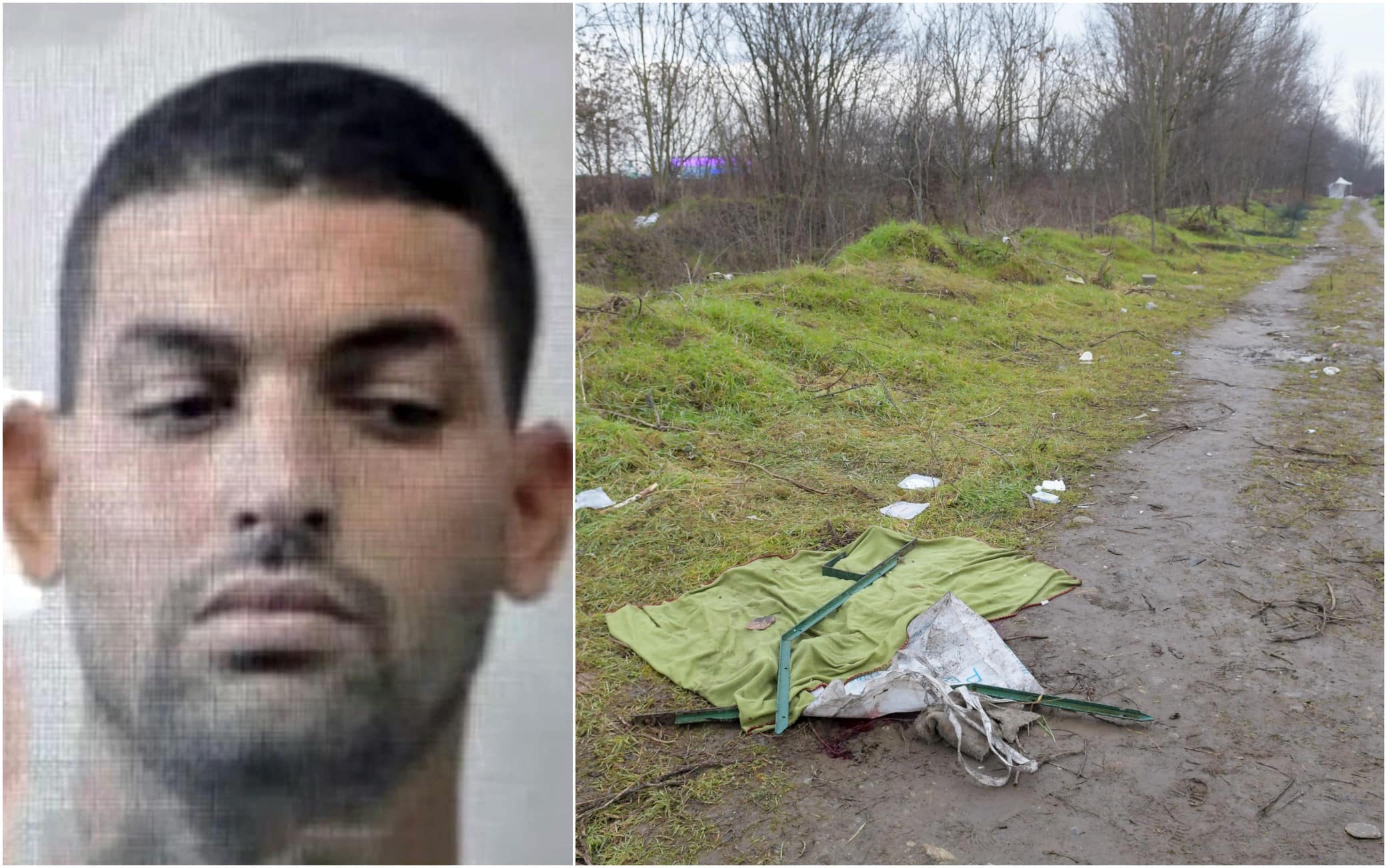 La vittima Abderrahim Mansouri e il luogo dell'omicidio