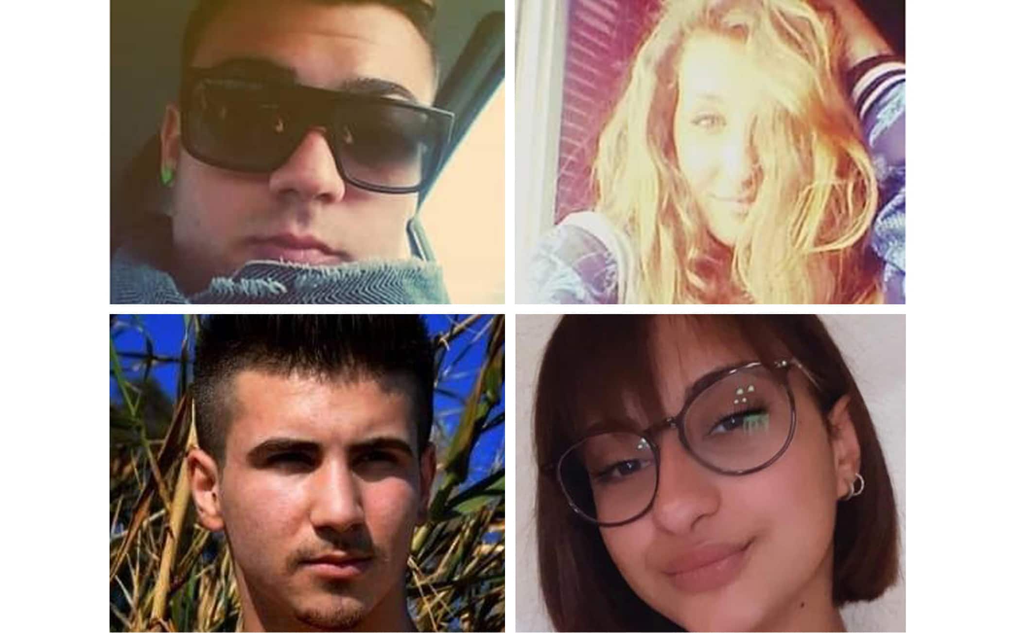Le vittime degli omicidi in Inghilterra e Germani: Nino Calabrò, Francesca Di Dio, Christian Zoda e Sandra Quarta