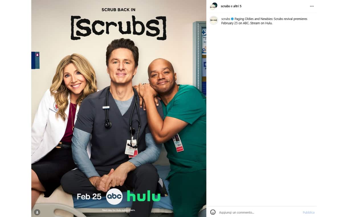 Scrubs, primo poster ufficiale e il nuovo teaser della serie revival ...