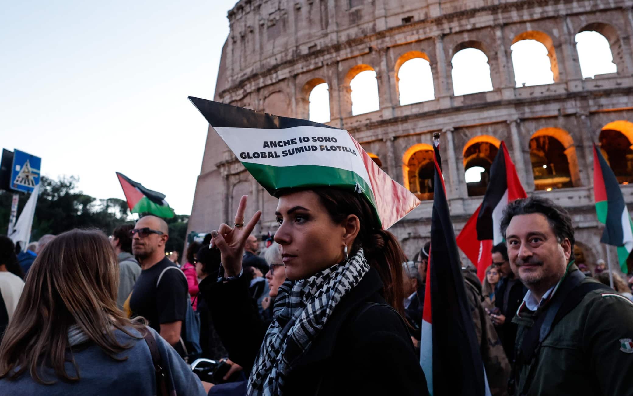 Manifestazione proPal a Roma