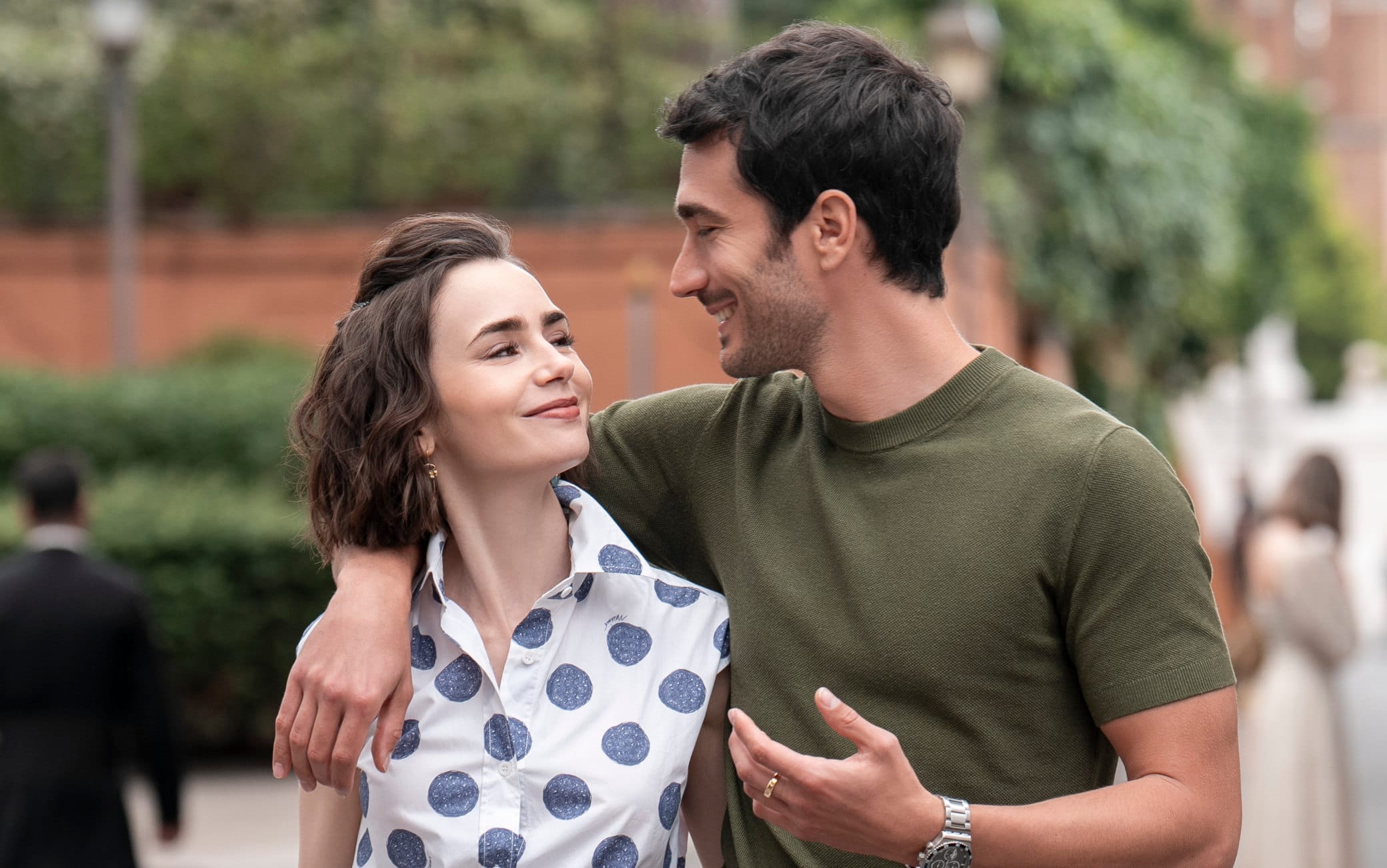 Emily in Paris. (L to R) Lily Collins as Emily, Eugenio Franceschini as Marcello in Emily in Paris. Cr. Giulia Parmigiani/Netflix © 2025