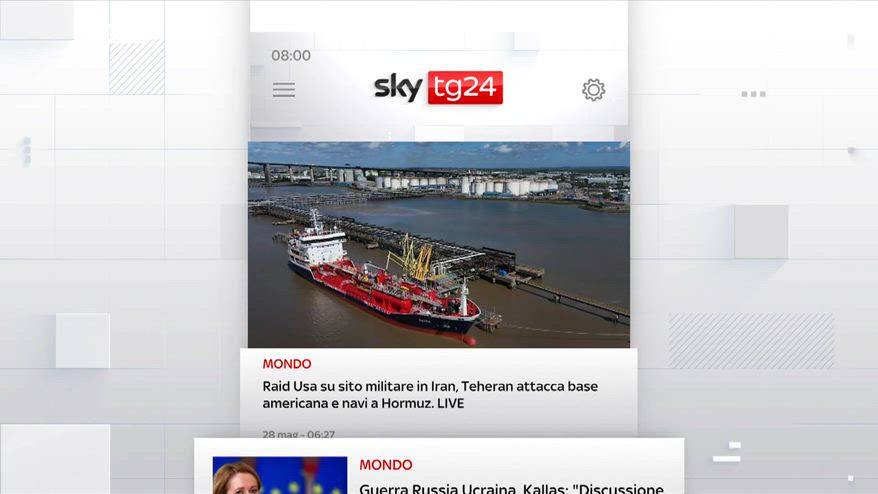 I titoli di Sky Tg24 del 28 maggio, edizione delle 8