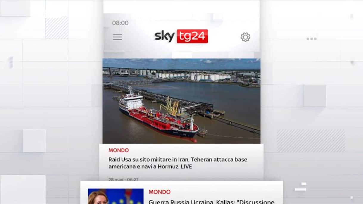 I titoli di Sky Tg24 del 28 maggio, edizione delle 8
