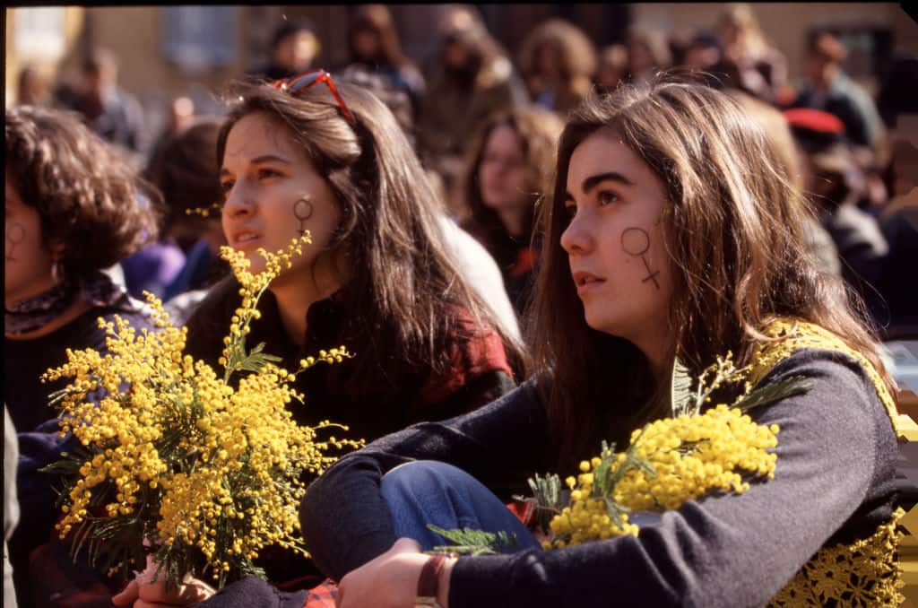 Feminists demonstrate during March 8, International Women's Day. Rome (Italy), March 08th, 1993 (Photo by Massimo Di Vita/Archivio Massimo Di Vita/Mondadori Portfolio via Getty Images)