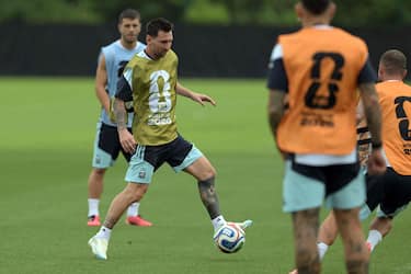Leo Messi in allenamento
