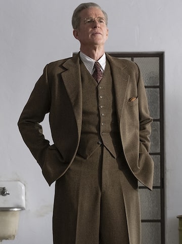 L to R: Tom Jenkins is Richard Tolman and Matthew Modine is Vannevar Bush in OPPENHEIMER, written, produced, and directed by Christopher Nolan.