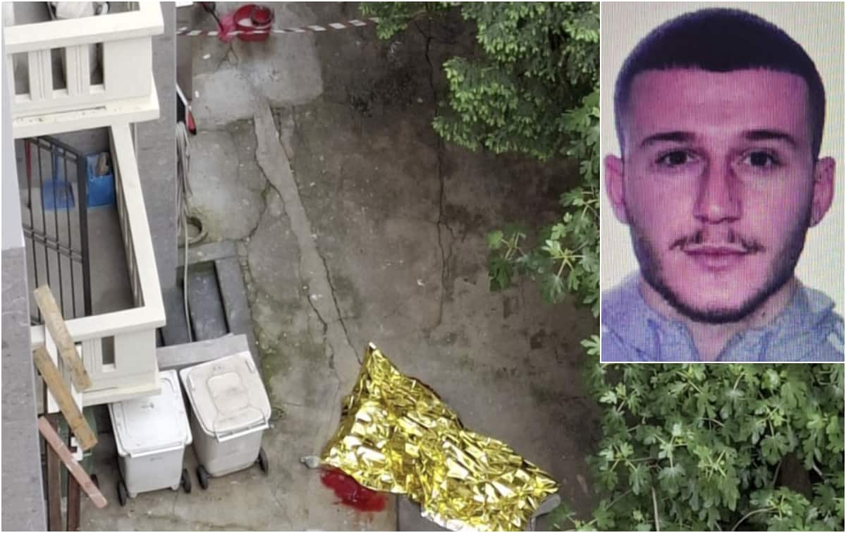 Il luogo dell'incidente in via Bassini e la vittima, Endrit Ademi