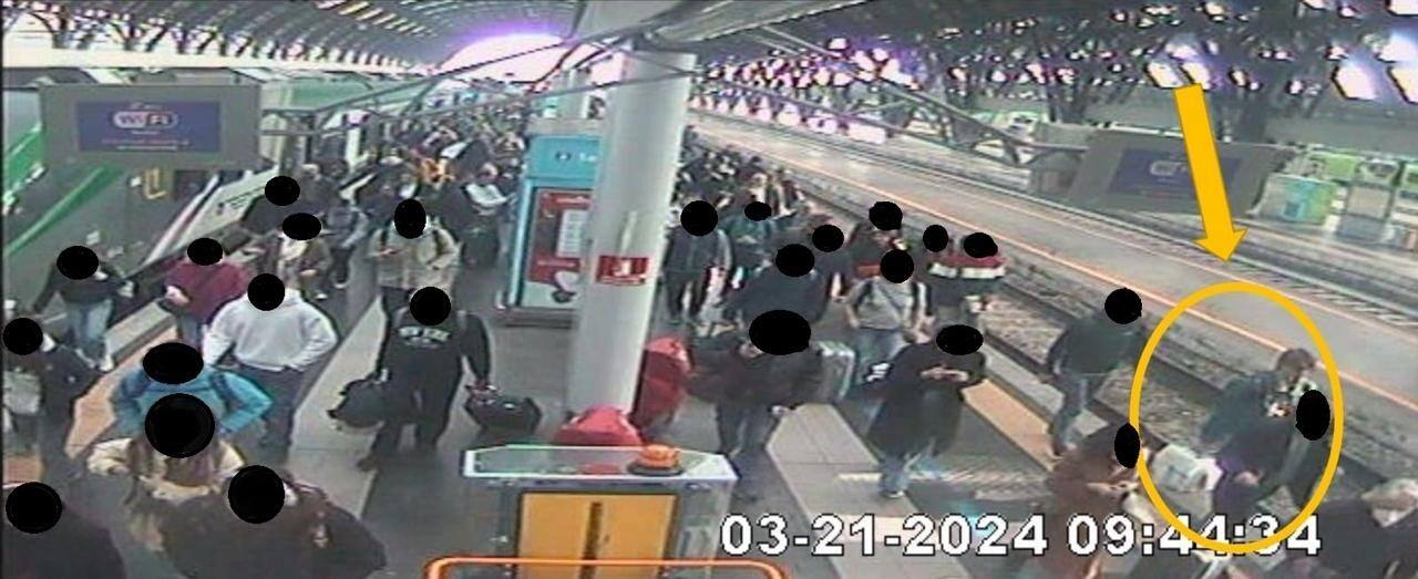 Un fermo immagine di un video rilasciato dai Carabinieri, 28 marzo 2024.