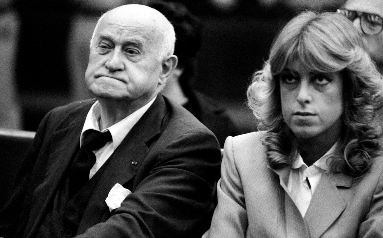 Fiorenza Rancilio con il padre durante il processo all'Anonima sequestri nel 1982