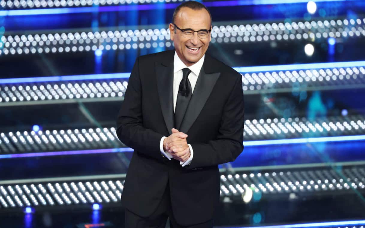 Carlo Conti durante la prima serata del festival di Sanremo 2026