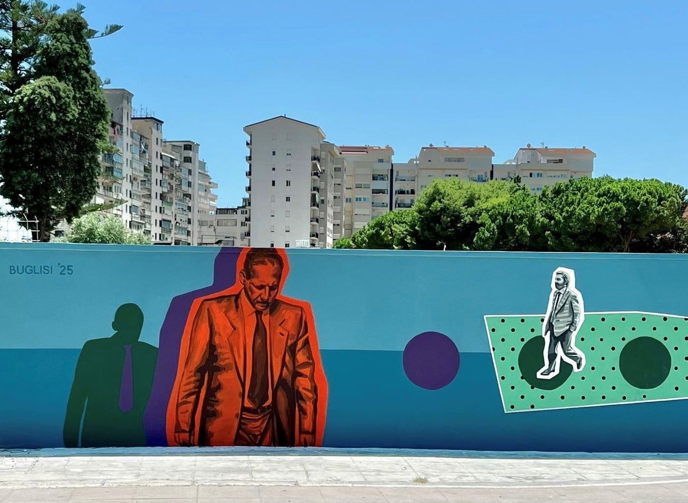 Murale di Andrea Buglisi per Paolo Borsellino