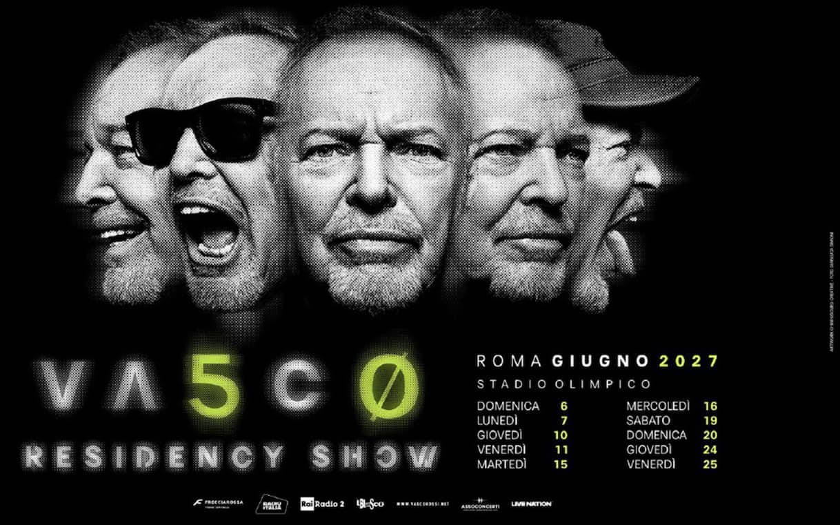 Roma 2027, il Giubileo di Vasco per i 50 anni di carriera. 10 concerti allo Stadio Olimpico