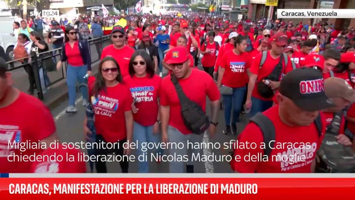 Caracas, manifestazione per la liberazione di Maduro