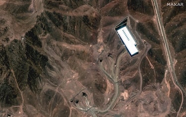 Immagine satellitare del sito nucleare di Fordow, Giugno 2025