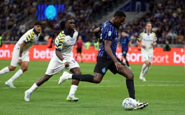 Inter Milan s Marcus Thuram (R) scores goal of 1 to 0 during the Italian serie A soccer match between Inter and Parma at Giuseppe Meazza stadium in Milan, 3 May 2026.
ANSA / MATTEO BAZZI

