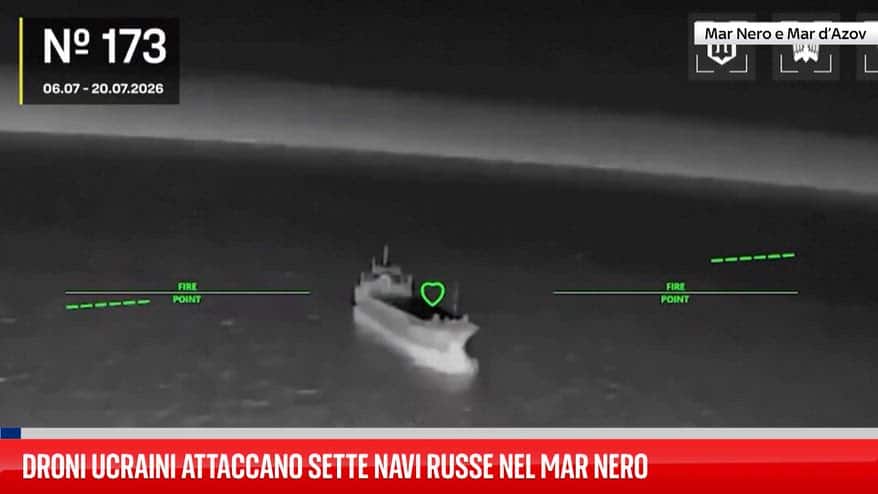Droni ucraini attaccano sette navi russe intorno al Mar Nero