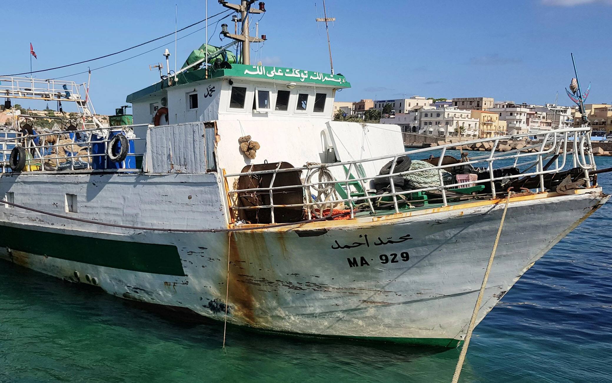 Il peschereccio tunisino "Mohanel Anmed", 30 settembre 2020.ANSA/ ELIO DESIDERIO