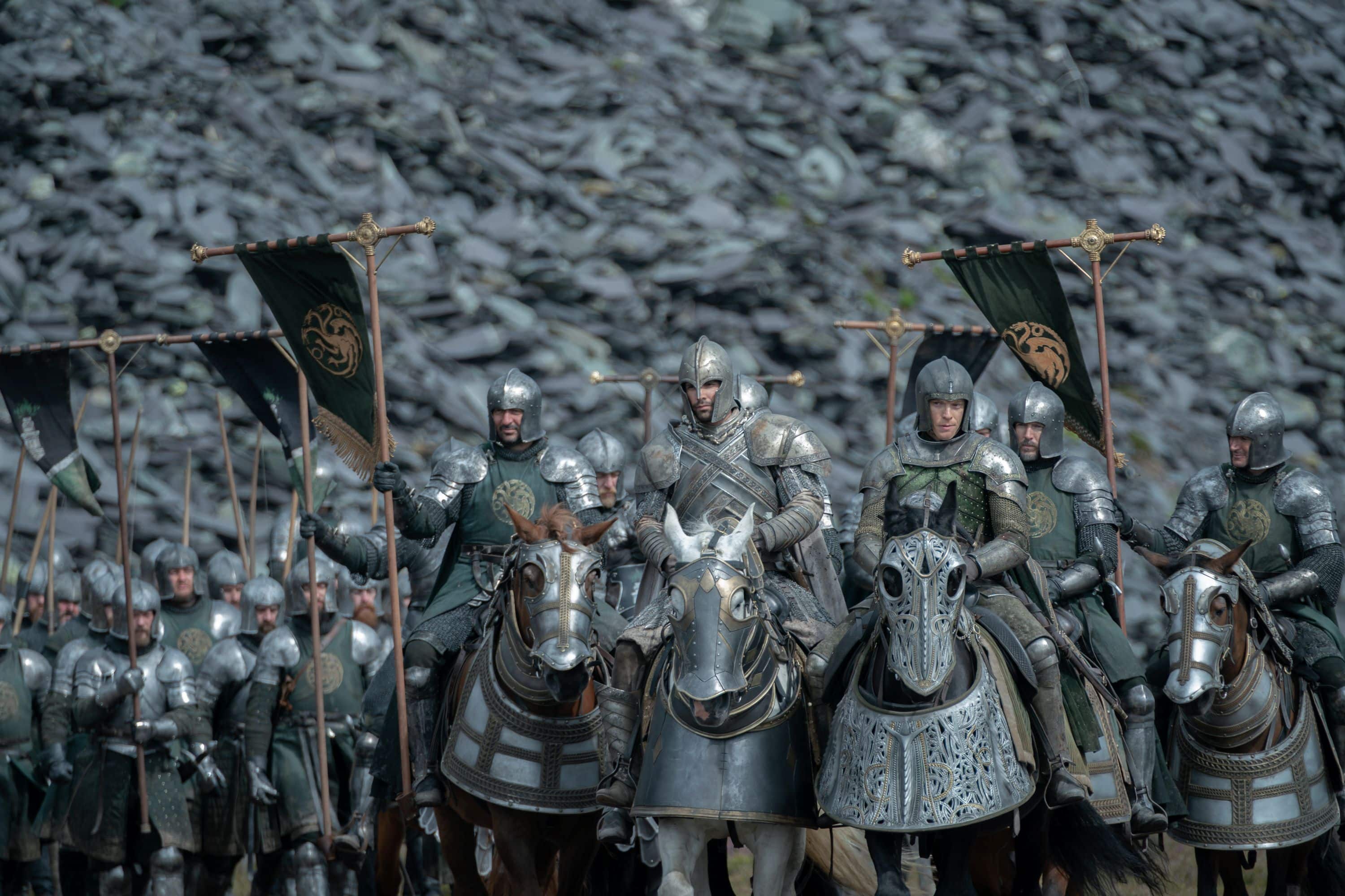 L'ingresso ad Harrenhal delle truppe guidate da Criston Cole nel quarto episodio della terza stagione di House of the Dragon