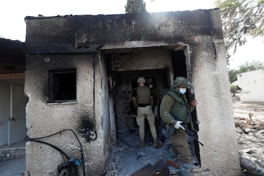 Un'immagine da un kibbutz dopo gli attacchi de 7 ottobre