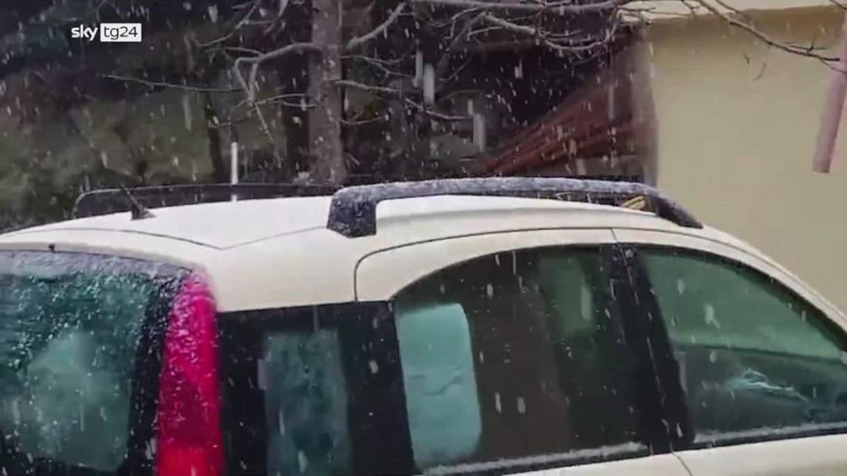 Sardegna, nevicata sul Gennargentu sopra i 1400 metri