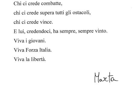 Lettera Marta Fascina