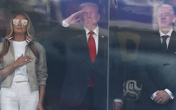 Trump al MetLife Stadium per la finale dei Mondiali. FOTO