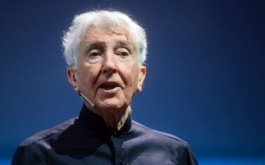 BOLOGNA, ITALY - JUNE 17: Italia author and anchorman Corrado Augia gives a speech at the "La Repubblica" festival at Podestà Hall of Palazzo Re Enzo on June 17, 2022 in Bologna, Italy. (Photo by Roberto Serra - Iguana Press/Getty Images)