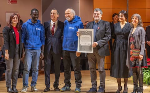 Ambrogio Di Oro 2025, People Saving People,   7 Dicembre 2025, Ansa/Andrea Fasani 