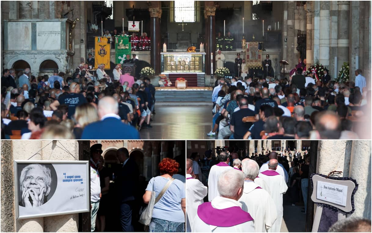 Don Mazzi, i funerali a Milano: l’ultimo saluto al fondatore della