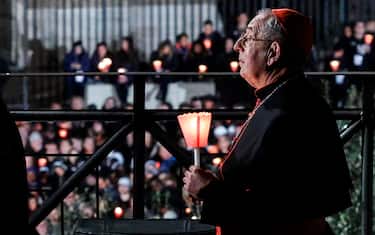 Angelo De Donatis at the Via Crucis - Way of the Cross torchlight procession on Good Friday in front of Colosseum in Rome, Italy, 07 April 2023.
ANSA/FABIO FRUSTACI