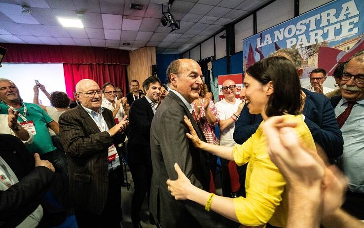 Pier Luigi Bersani e Elly Schlein
