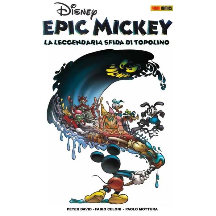 Peter David, Fabio Celoni e Paolo Mottura, Epic Mickey - La leggendaria sfida di Topolino, Panini Comics, cartonato, 80 pagine a colori, 12 euro