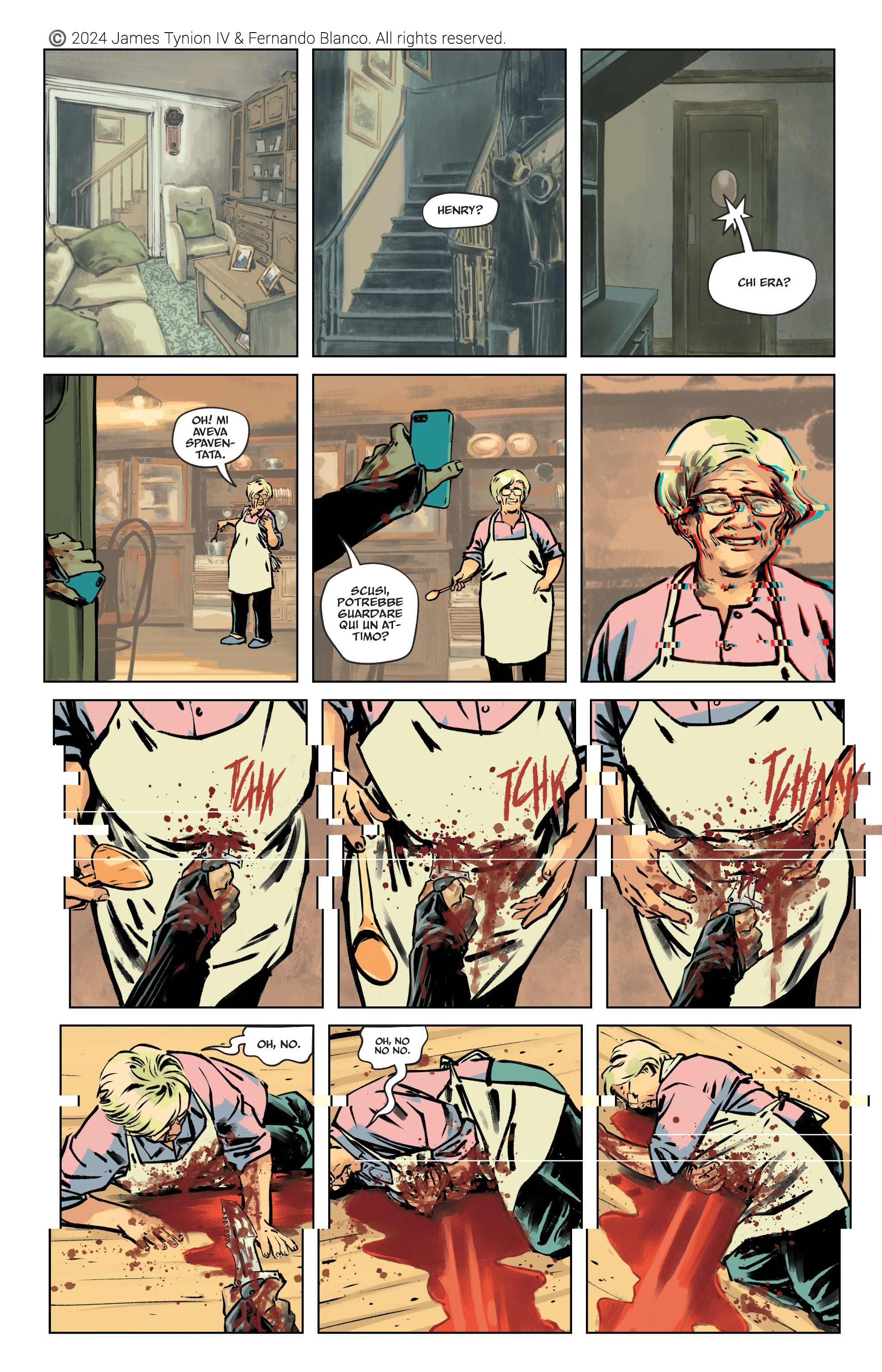 Una tavola tratta da W0rldtr33 di James Tynion IV e Fernando Blanco (Panini Comics)