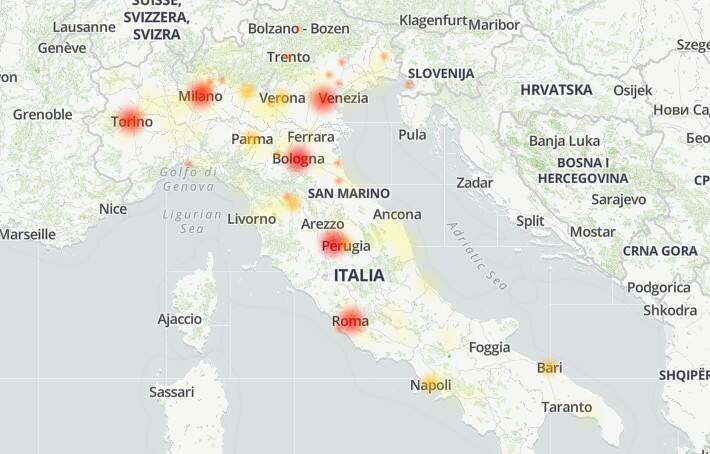 La mappa delle segnalazioni