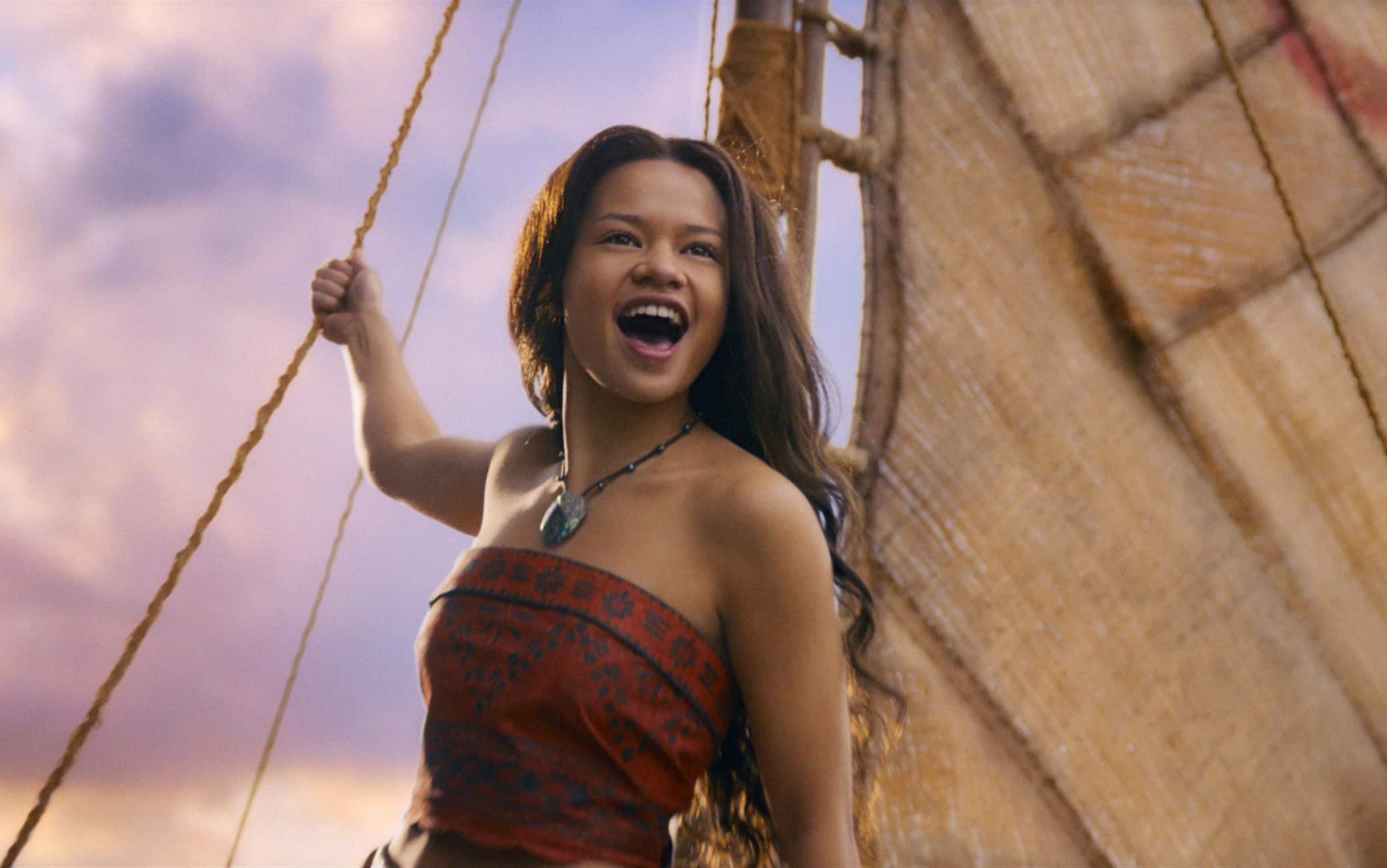 Catherina Laga'aia as Moana in Disney's live-action MOANA. Photo courtesy of Disney. © 2025 Disney Enterprises, Inc. All Rights Reserved.