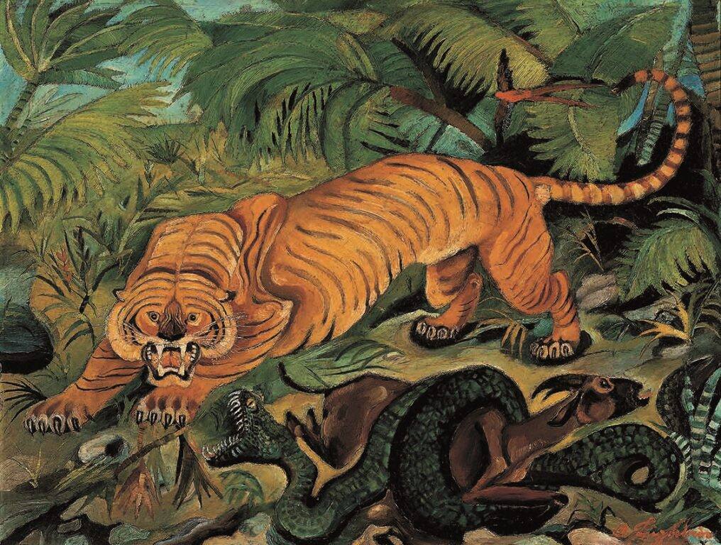 Ligabue_Tigre_Serpente_Gazzelal