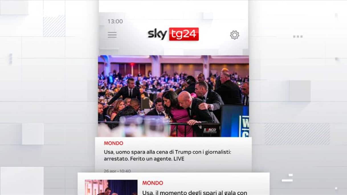 I titoli di Sky TG24 del 26 aprile, edizione delle 13