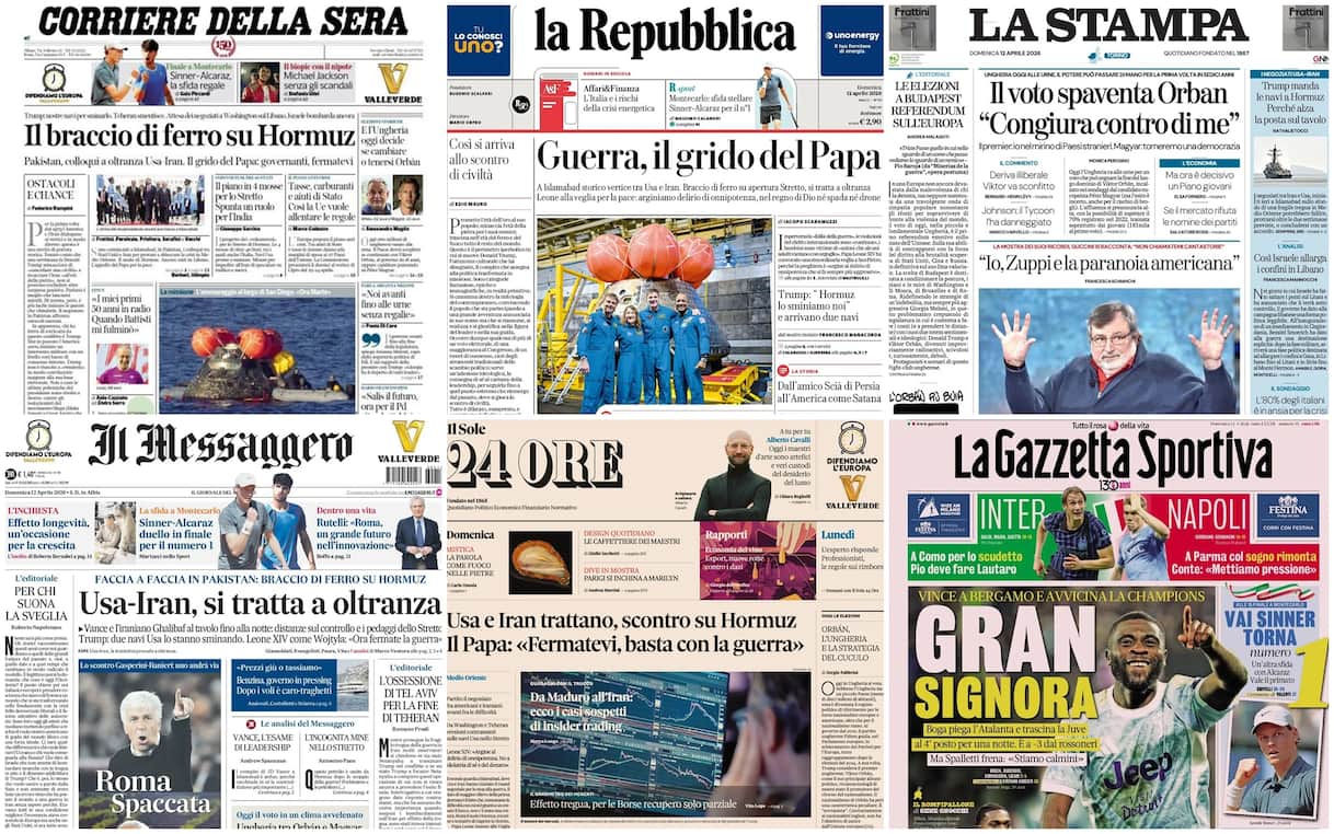 Le prime pagine dei quotidiani di oggi 12 aprile: la rassegna stampa di Sky TG24